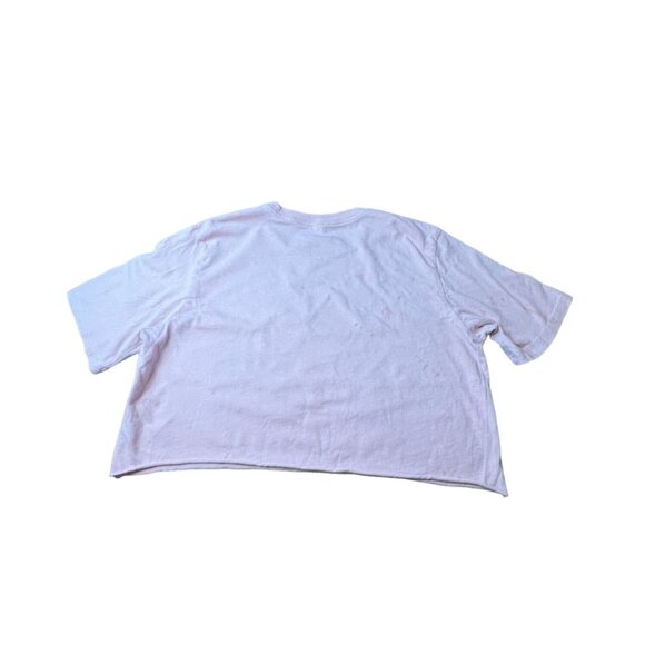 Adidas Pink Cropped T-Shirt With Logo Print Size Medium - Picture 5 of 5
